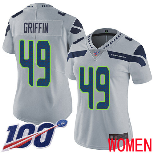 Seattle Seahawks Limited Grey Women Shaquem Griffin Alternate Jersey NFL Football #49 100th Season Vapor Untouchable